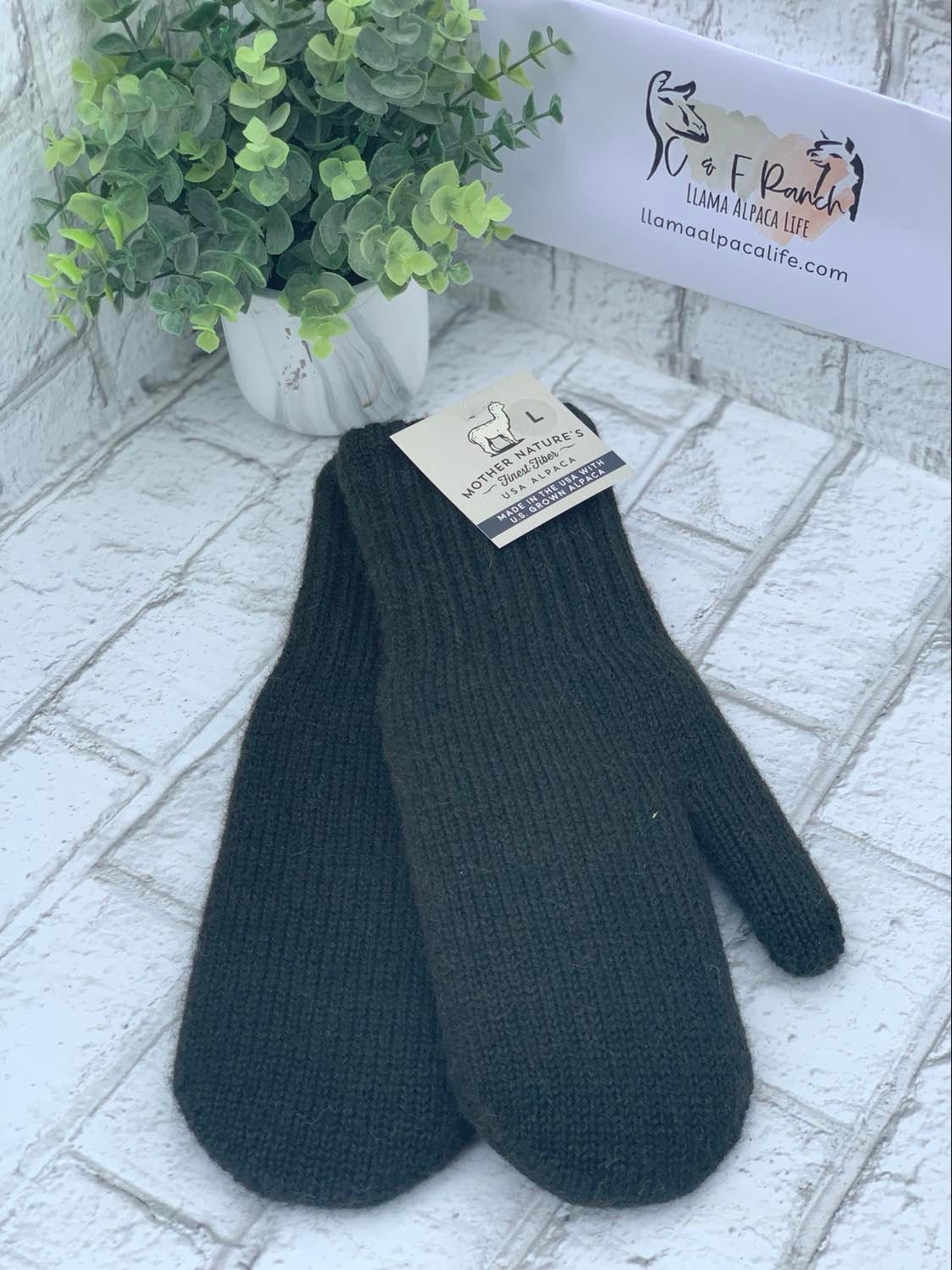 Adult Alpaca Boulce Lined Mittens