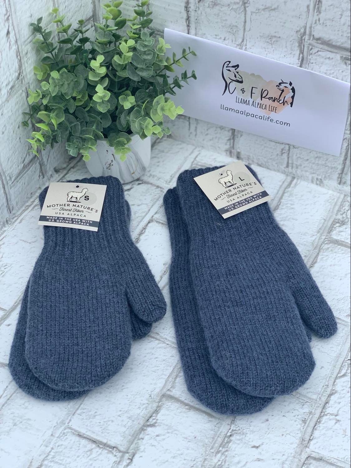 Adult Alpaca Boulce Lined Mittens