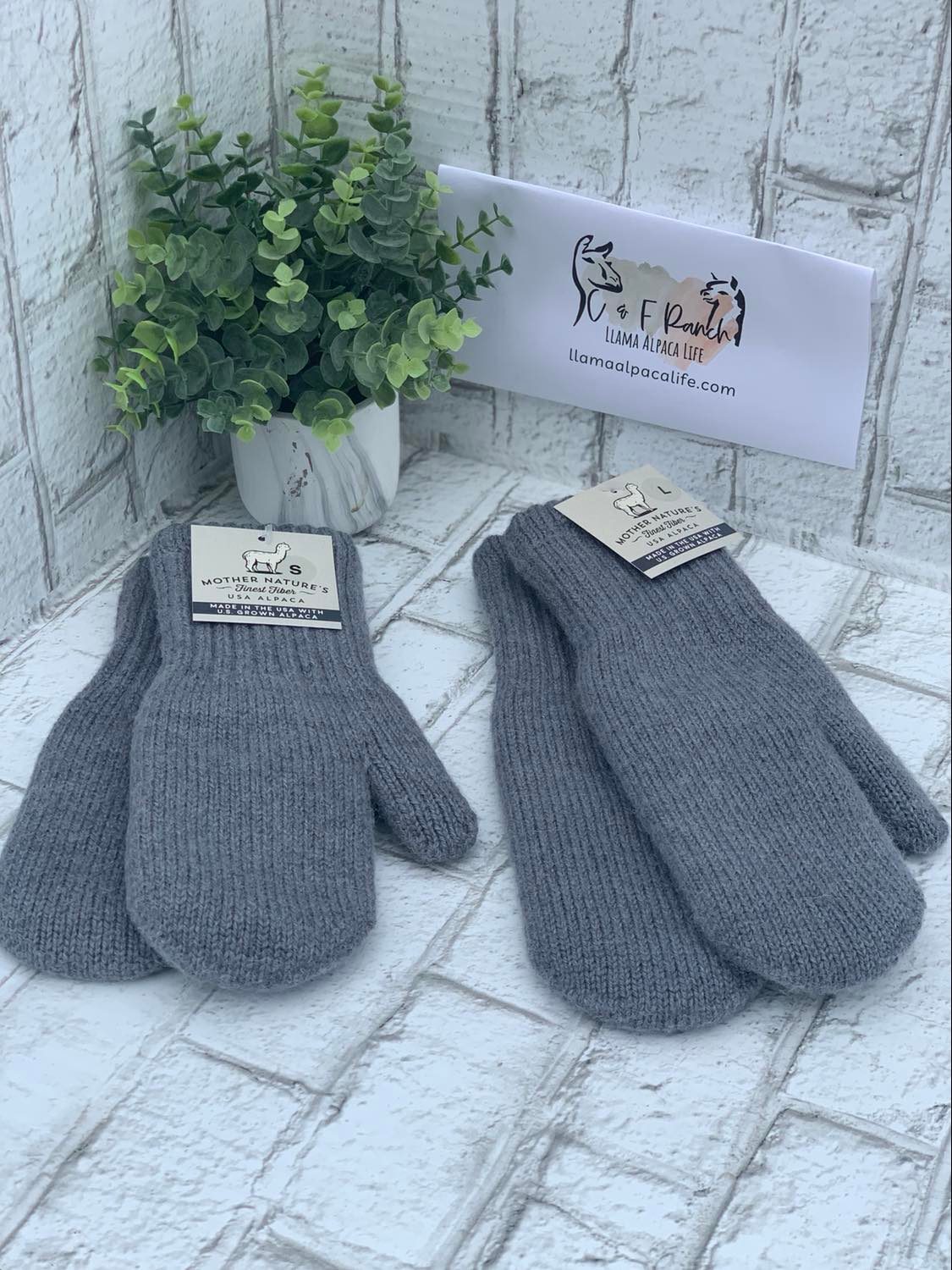 Adult Alpaca Boulce Lined Mittens