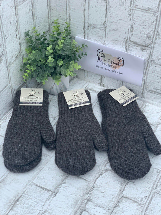 Adult Alpaca Boulce Lined Mittens