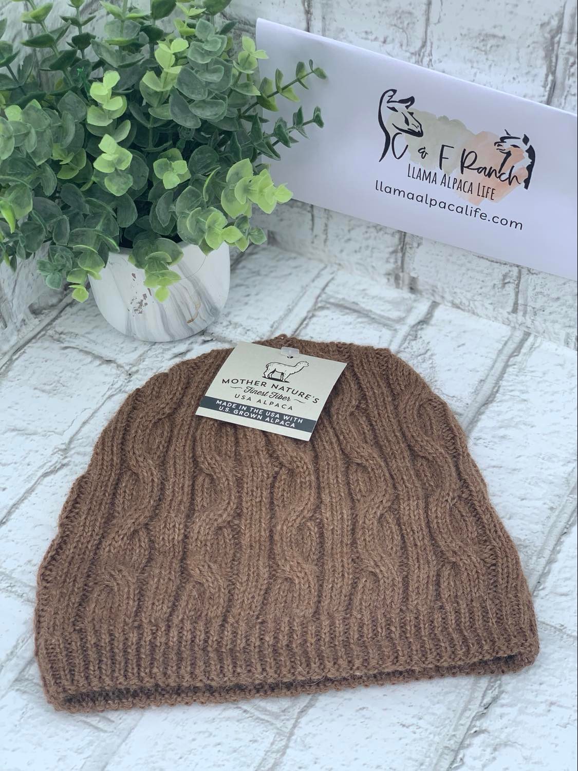 Beanie Bold Cable Alpaca Hat