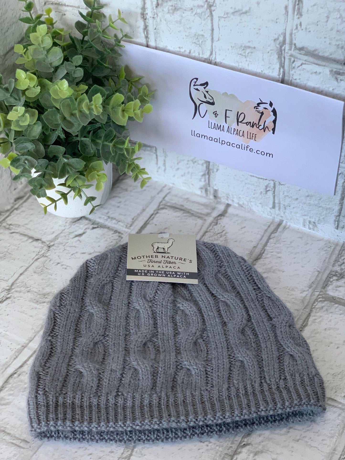 Beanie Bold Cable Alpaca Hat