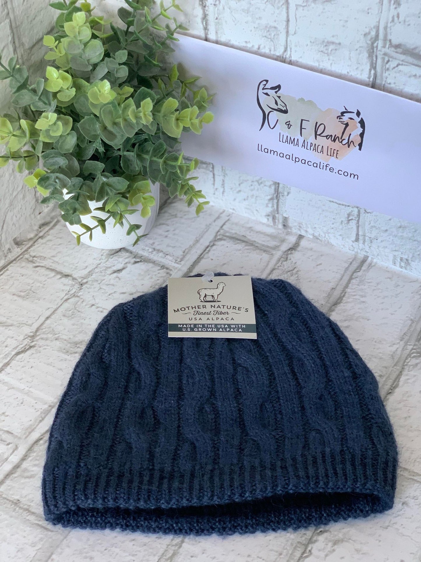 Beanie Bold Cable Alpaca Hat